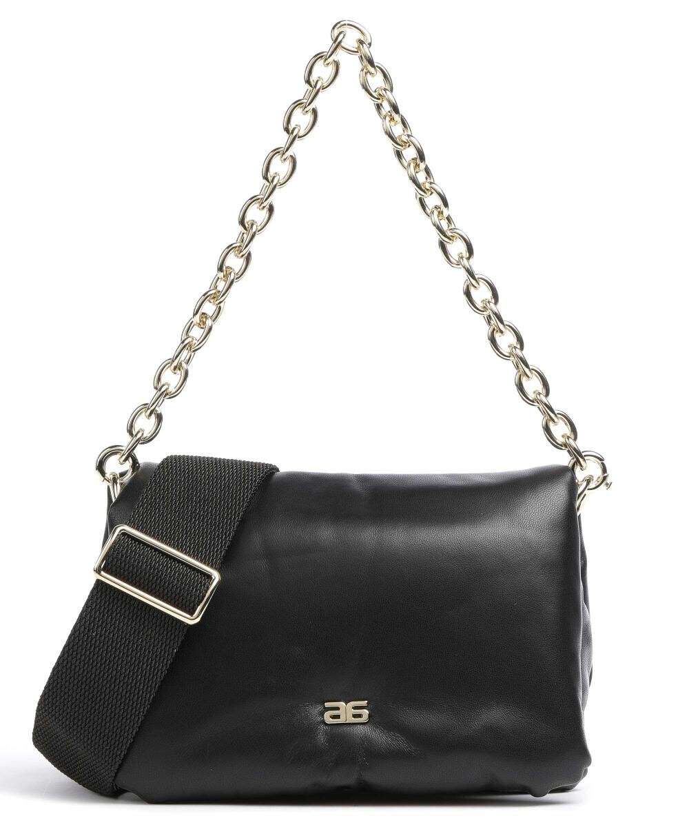 Сумка-пуховик Piuma Lucida из мягкой яловой кожи Abro, черный 
Сумка-пуховик Piuma Lucida из мягкой яловой кожи Abro, черный