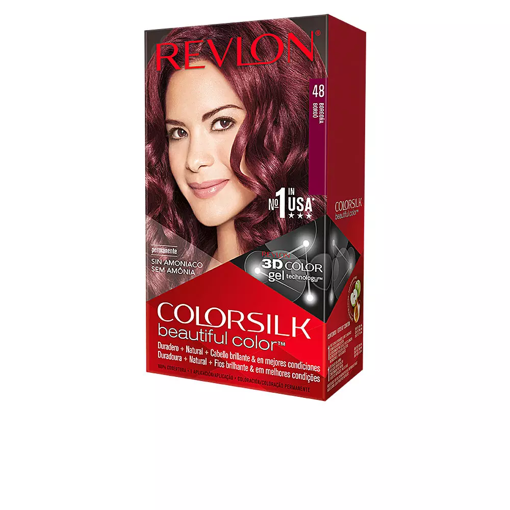 Краска для волос Colorsilk tinte Revlon Mass Market, цвет 48-borgoña, 1 шт.
Краска для волос Colorsilk tinte Revlon Mass Market, цвет 48-borgoña, 1 шт.