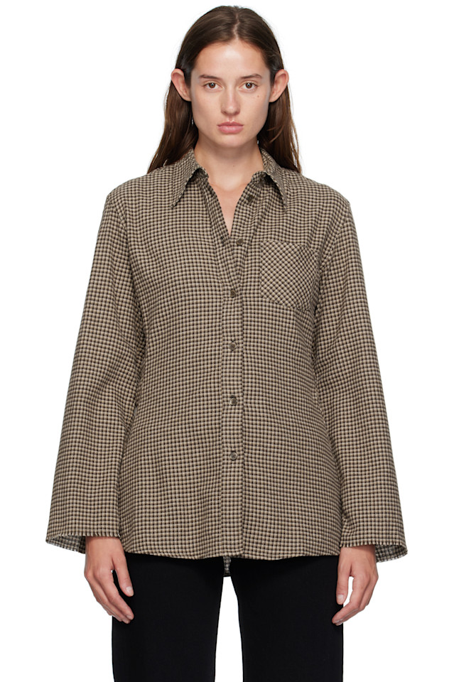 Our Legacy Коричневая рубашка с ромашками
Our Legacy Коричневая рубашка с ромашками