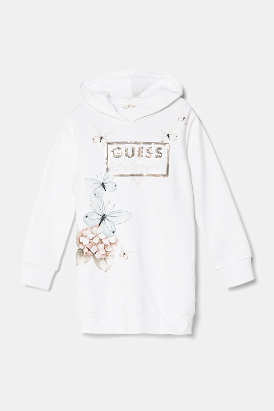 Детское хлопковое платье Guess, белый
Детское хлопковое платье Guess, белый