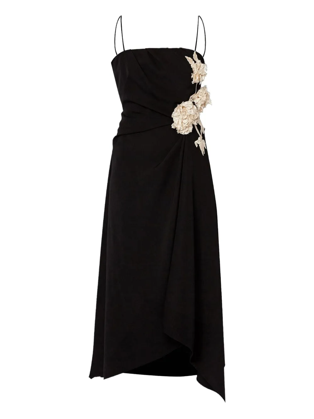 Макси-платье с драпировкой и цветочными украшениями ERDEM, черный
Макси-платье с драпировкой и цветочными украшениями ERDEM, черный