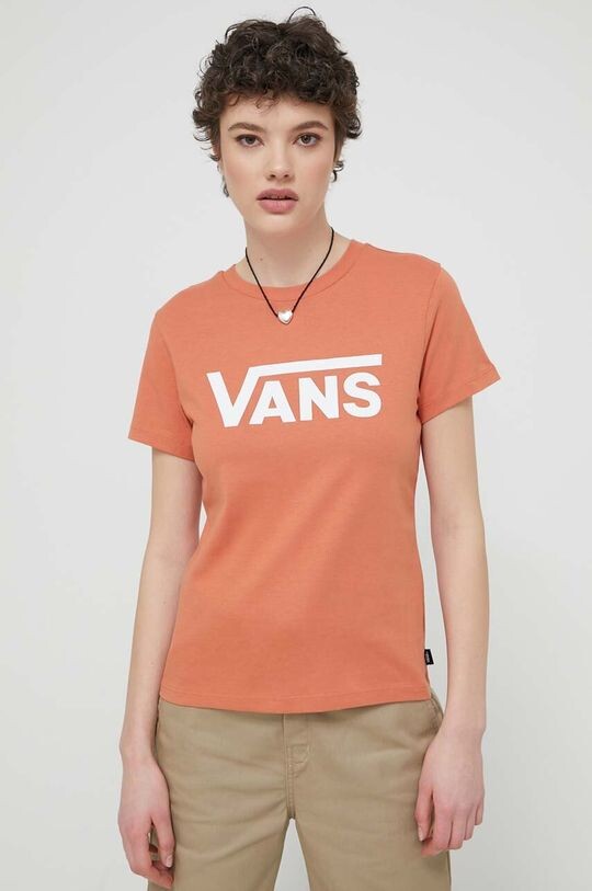 Хлопковая футболка Vans, оранжевый
Хлопковая футболка Vans, оранжевый