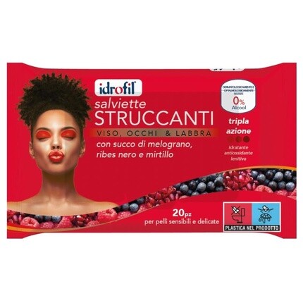IDROFIL Салфетки для снятия макияжа 20 шт - Гранат Смородина
IDROFIL Салфетки для снятия макияжа 20 шт - Гранат Смородина