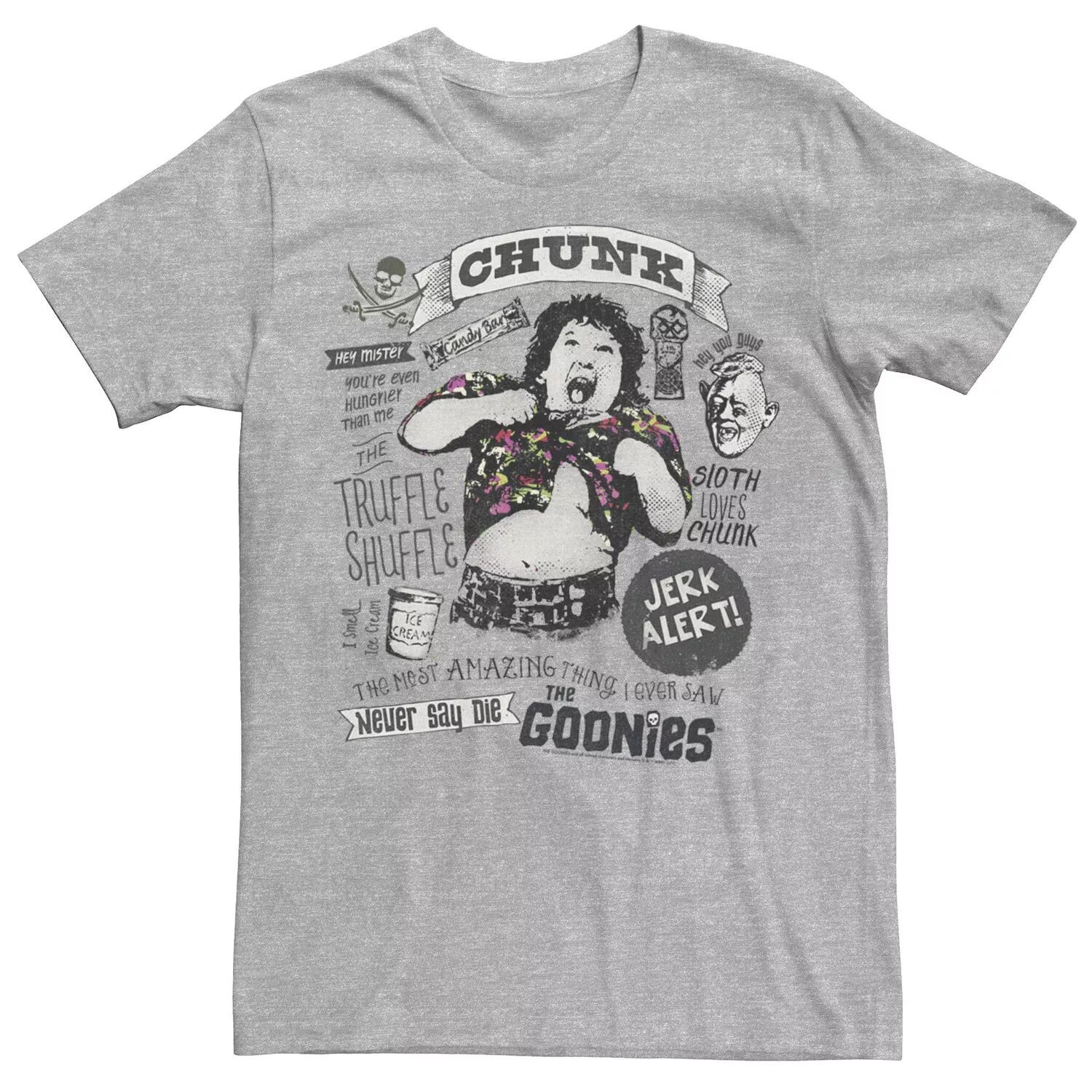 Мужская футболка с текстом The Goonies Chunk and Sloth Things Licensed Character
Мужская футболка с текстом The Goonies Chunk and Sloth Things Licensed Character