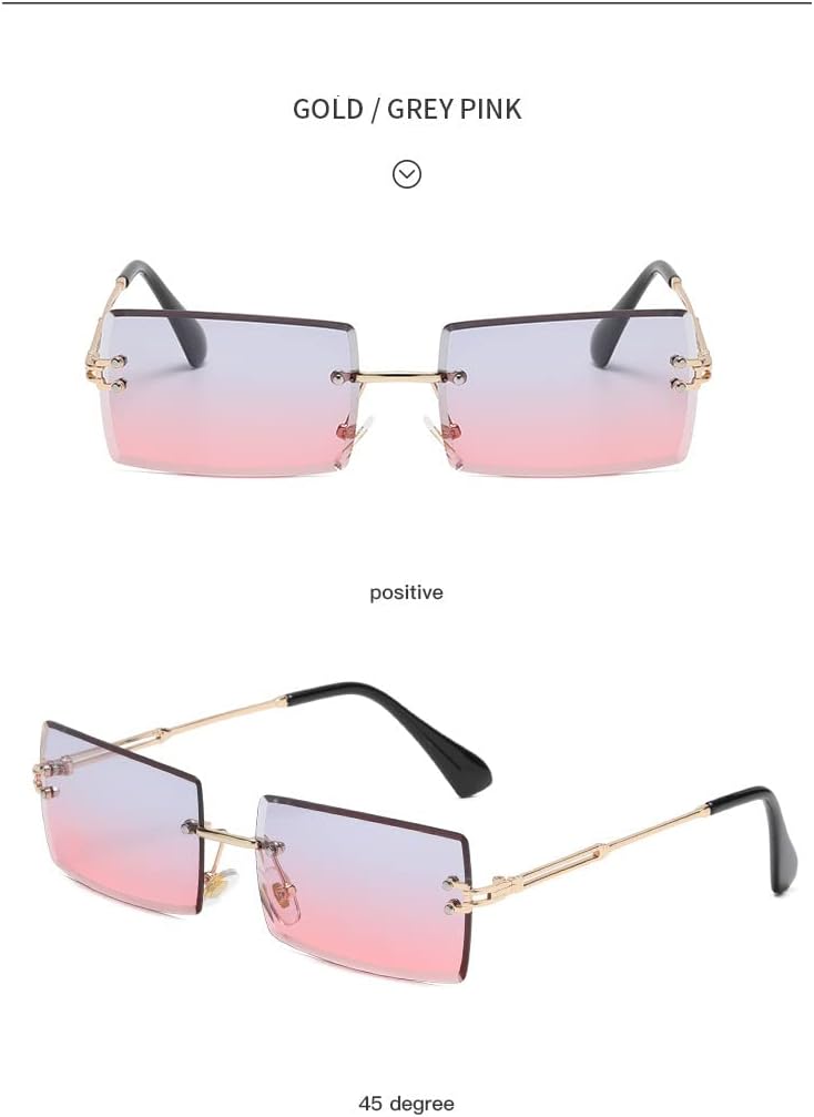 Солнцезащитные очки HANDA прямоугольной формы без оправы для женщин и мужчин, с защитой от УФ-излучения UV400, квадратной оправой и металлическим каркасом Generic, Gray/Pink
Солнцезащитные очки HANDA прямоугольной формы без оправы для женщин и мужчин, с защитой от УФ-излучения UV400, квадратной оправой и металлическим каркасом Generic, Gray/Pink