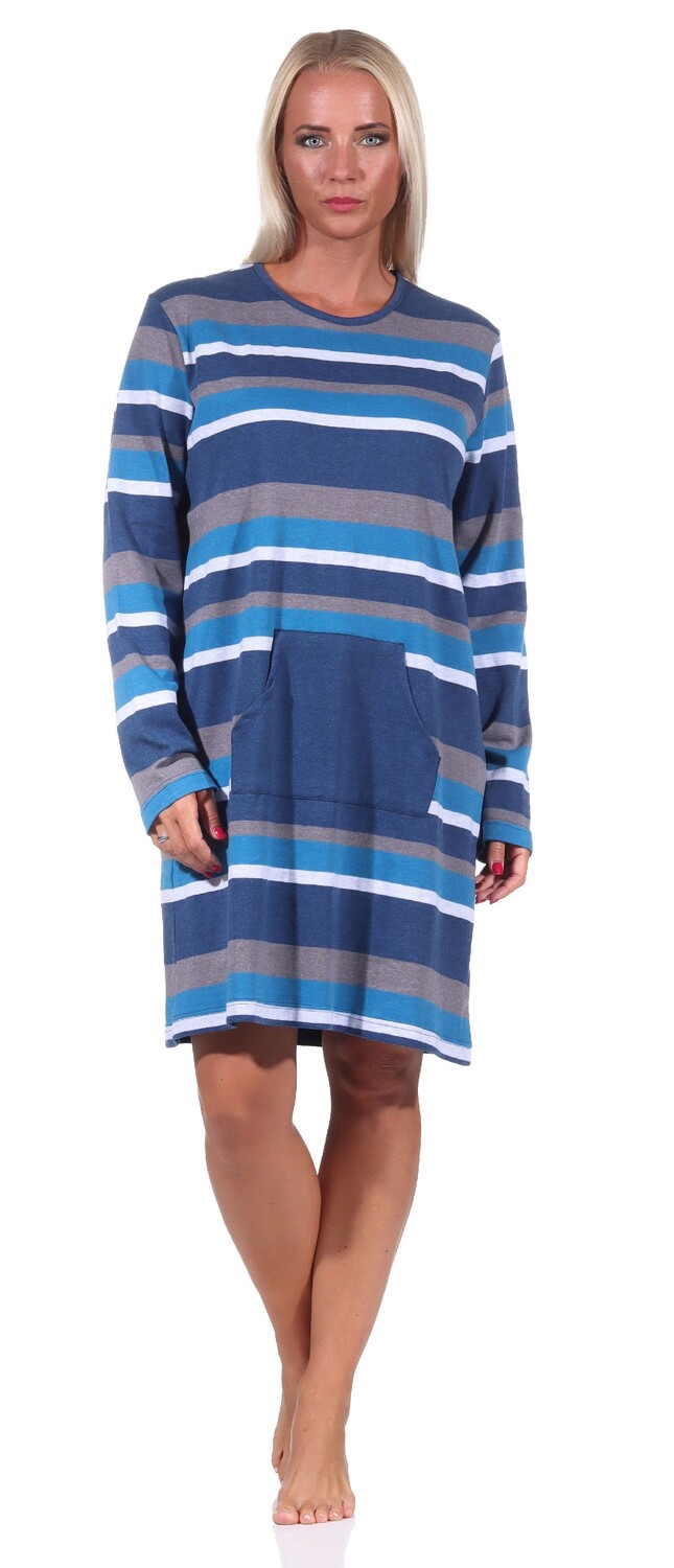Ночная рубашка NORMANN Kuschel interlock Streifen und aufgesetzter Tasche, синий
Ночная рубашка NORMANN Kuschel interlock Streifen und aufgesetzter Tasche, синий
