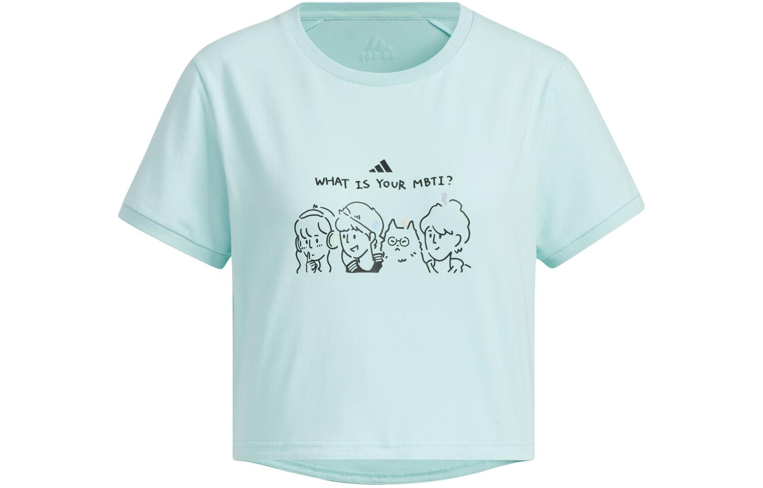 Футболка MBTI женская, бледно-голубая Adidas
Футболка MBTI женская, бледно-голубая Adidas