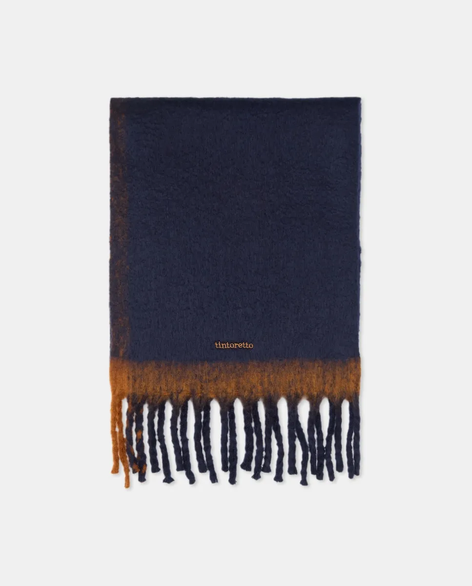 Шарф с контрастными бахромой Tintoretto, синий
Шарф с контрастными бахромой Tintoretto, синий