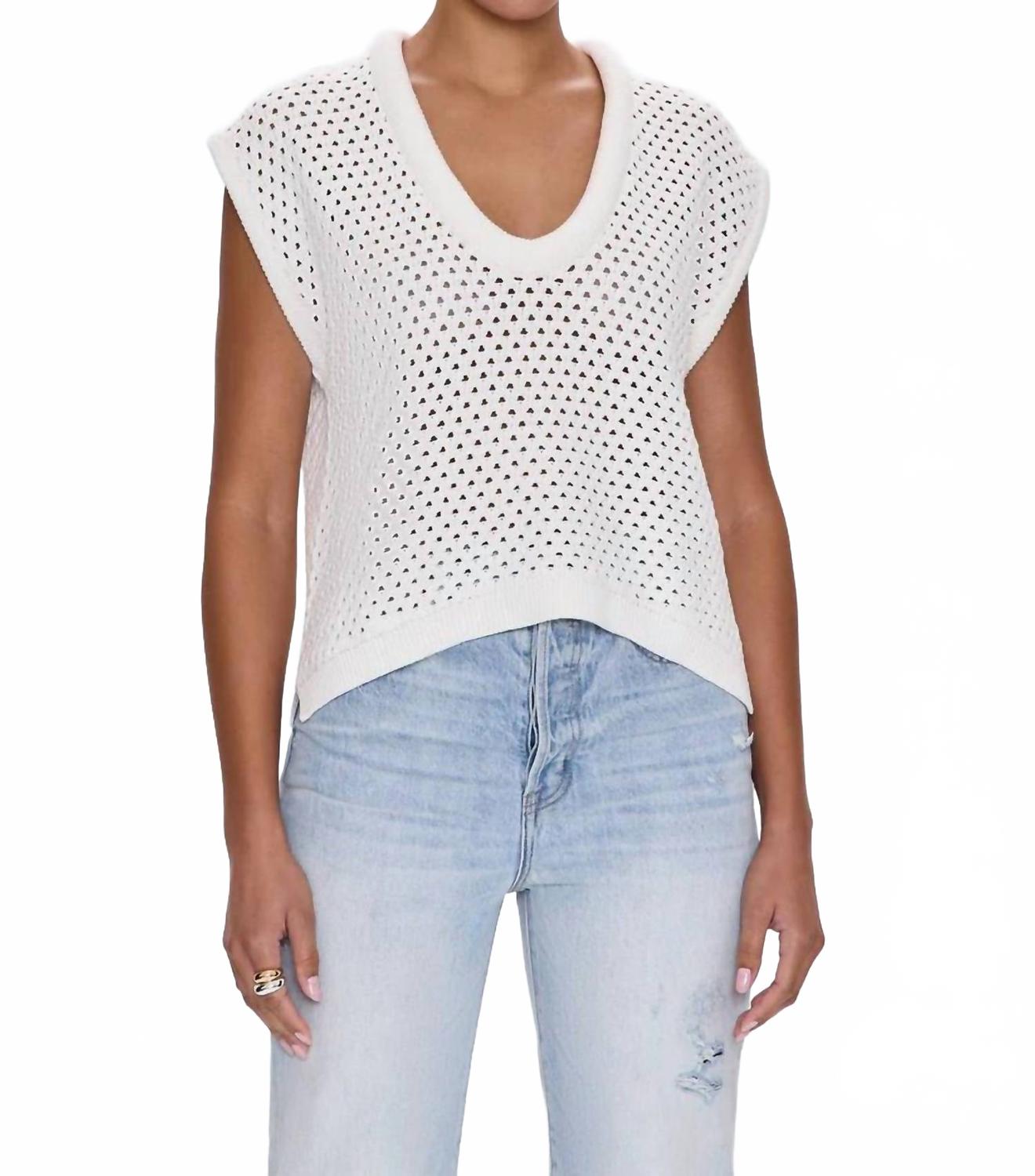 Укороченный свитер Beck Open Knit белого цвета PISTOLA
Укороченный свитер Beck Open Knit белого цвета PISTOLA