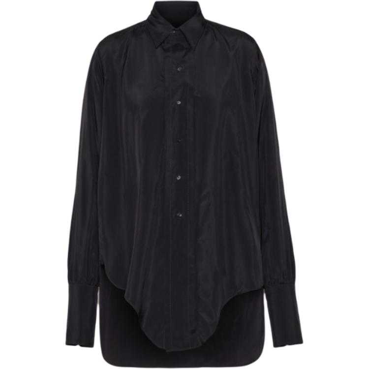 Рубашка с асимметричным подолом Maison Margiela, черный
Рубашка с асимметричным подолом Maison Margiela, черный