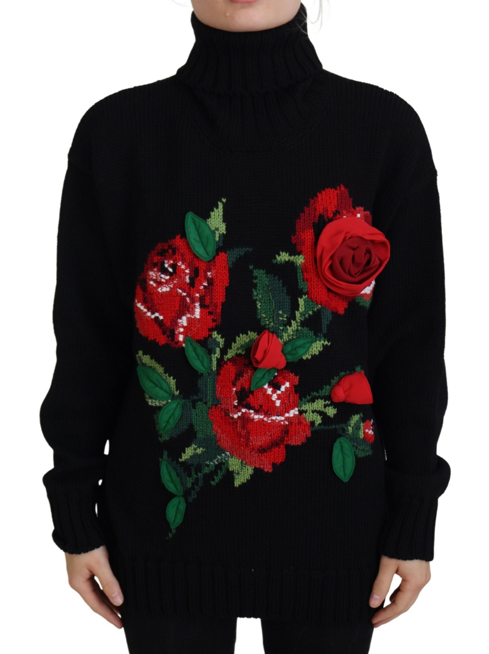 Элегантный черный свитер с высоким воротом из шерсти и кашемира Dolce & Gabbana
Элегантный черный свитер с высоким воротом из шерсти и кашемира Dolce & Gabbana