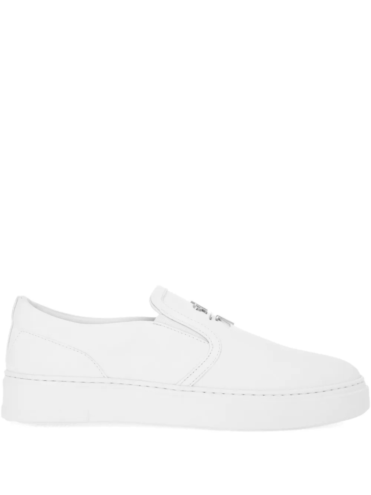 Кожаные кроссовки без застежек Philipp Plein, белый
Кожаные кроссовки без застежек Philipp Plein, белый