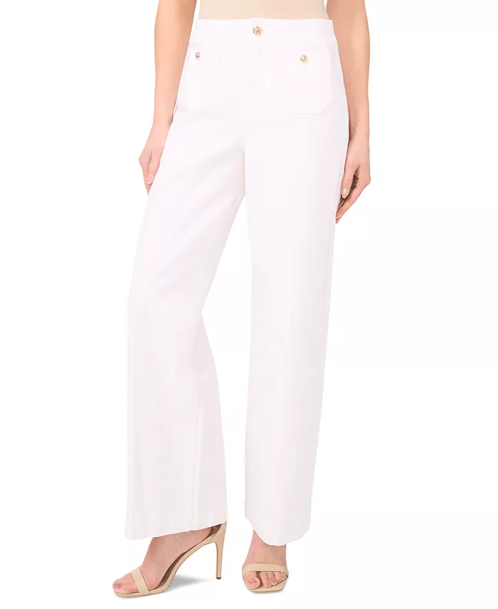 Женские брюки с высокой посадкой, прямым кроем и накладными карманами CeCe, белый
Женские брюки с высокой посадкой, прямым кроем и накладными карманами CeCe, белый