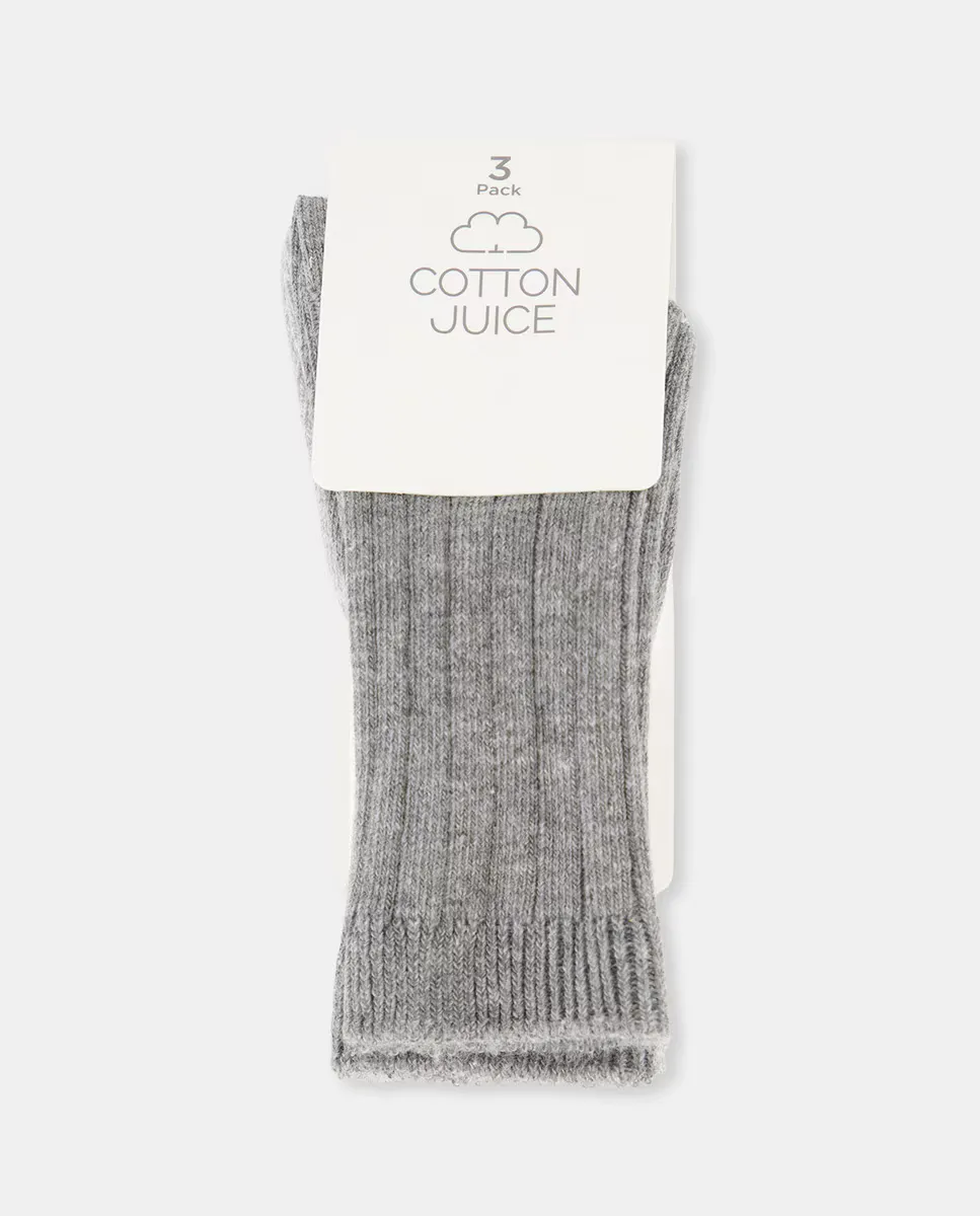 Упаковка из 3 ребристых высоких носков для мальчиков Cotton Juice, серый
Упаковка из 3 ребристых высоких носков для мальчиков Cotton Juice, серый