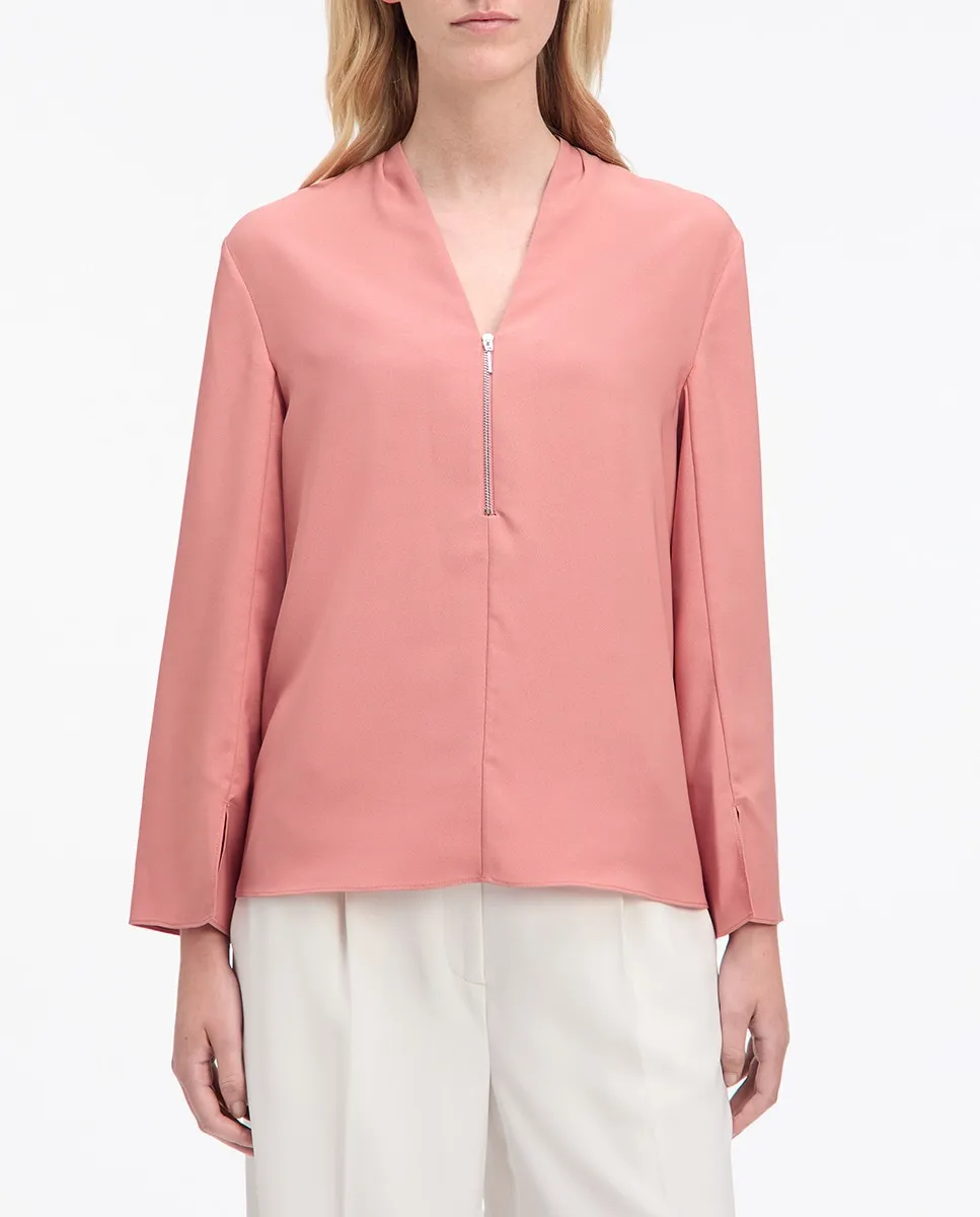 Женская блузка с длинным рукавом на молнии Calvin Klein, розовый
Женская блузка с длинным рукавом на молнии Calvin Klein, розовый
