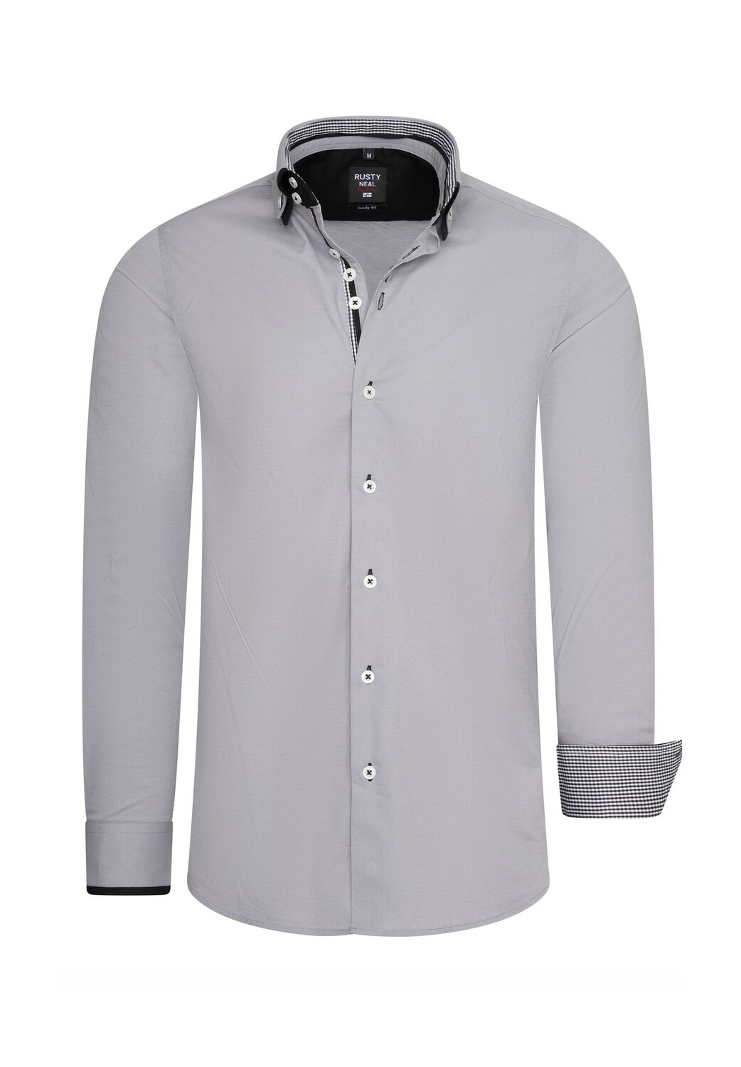 Рубашка с длинными рукавами и продуманным дизайном пуговиц RUSTY NEAL, серый
Рубашка с длинными рукавами и продуманным дизайном пуговиц RUSTY NEAL, серый