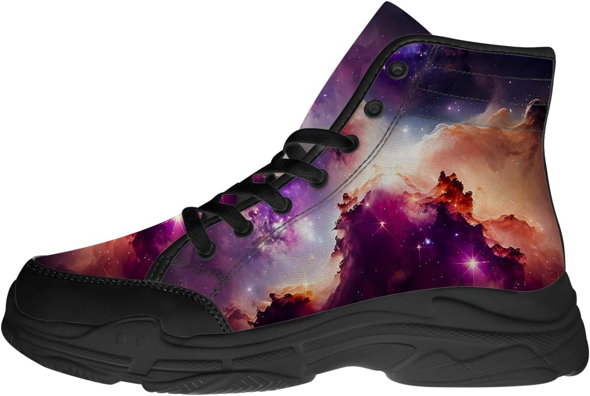 Кроссовки Quorax Galaxy высокие на шнуровке для мужчин и женщин, из канвы, подарок для женщин и мужчин, черный/розовый/коричневый
Кроссовки Quorax Galaxy высокие на шнуровке для мужчин и женщин, из канвы, подарок для женщин и мужчин, черный/розовый/коричневый