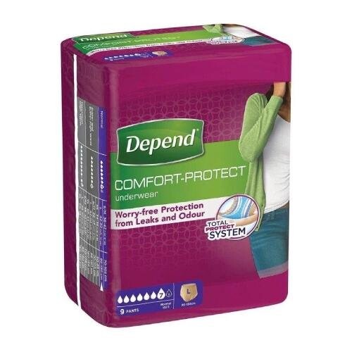 Женские трусики, 9 шт. Depend, Comfort Protect Normal L
Женские трусики, 9 шт. Depend, Comfort Protect Normal L