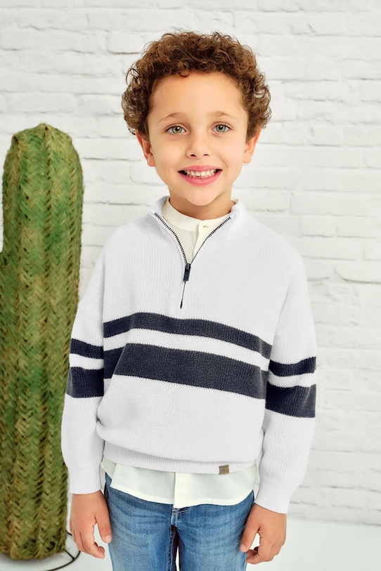 Детский хлопковый свитер Mayoral, белый
Детский хлопковый свитер Mayoral, белый