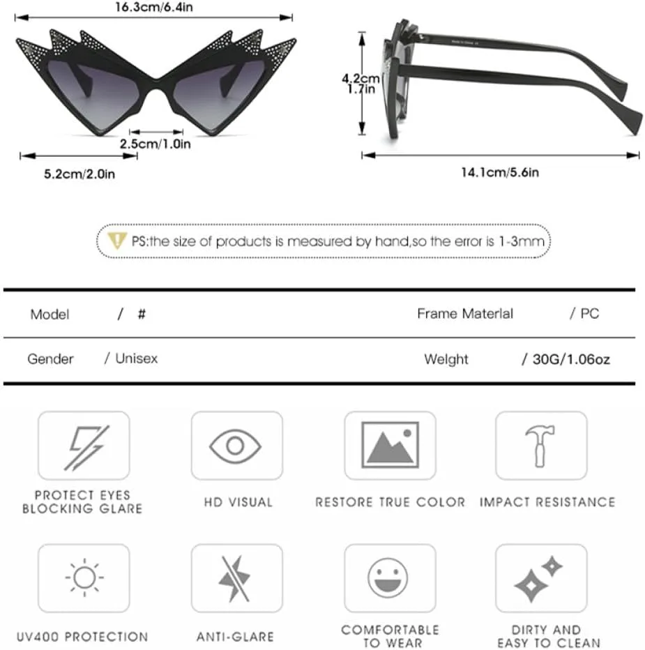 Модные солнцезащитные очки с бриллиантами, стразами, блестящие, для вечеринок, с кристаллами, неправильной формы, с защитой от УФ-излучения UV400 MTZJH, C4
Модные солнцезащитные очки с бриллиантами, стразами, блестящие, для вечеринок, с кристаллами, неправильной формы, с защитой от УФ-излучения UV400 MTZJH, C4