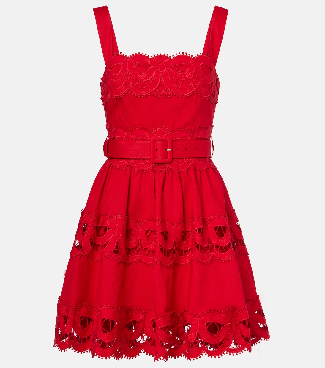 Мини-платье из льна и хлопка с вырезами Self-Portrait, красный
Мини-платье из льна и хлопка с вырезами Self-Portrait, красный