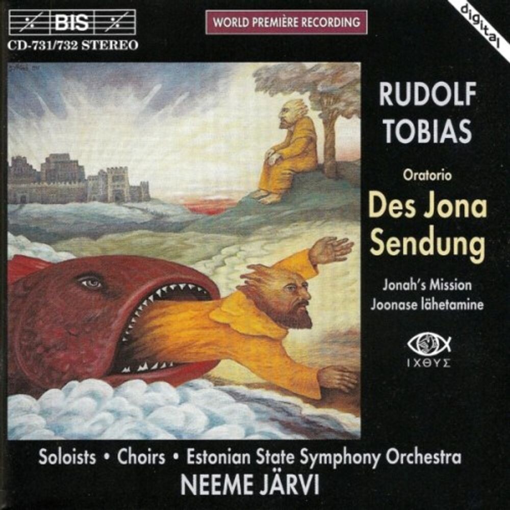 Диск CD Tobias: Des Jona Sendung - Rudolf Tobias, Estonian National Symphony Orchestra, Neeme Järvi
Диск CD Tobias: Des Jona Sendung - Rudolf Tobias, Estonian National Symphony Orchestra, Neeme Järvi
