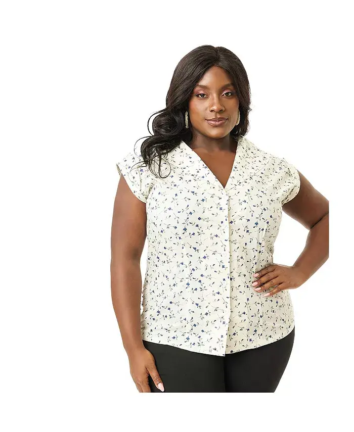 Блузка без рукавов из твила больших размеров в стиле 1960-х годов Unique Vintage, белый
Блузка без рукавов из твила больших размеров в стиле 1960-х годов Unique Vintage, белый