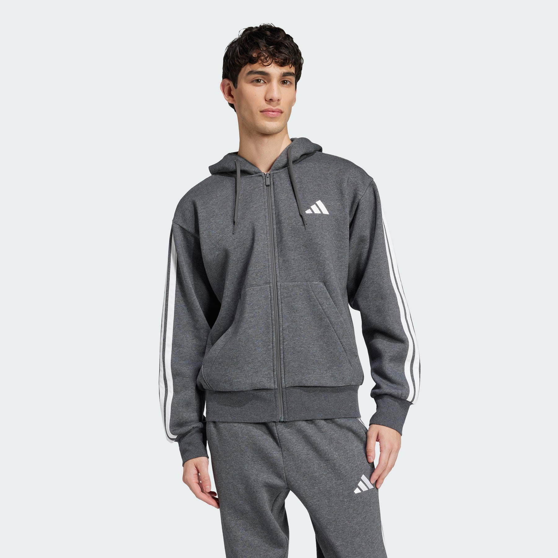 Толстовка с капюшоном из флиса Essentials с тремя полосками Adidas, dark grey heather/white
Толстовка с капюшоном из флиса Essentials с тремя полосками Adidas, dark grey heather/white