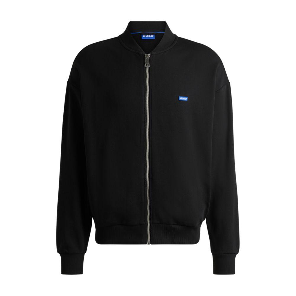 Свитшот из хлопчатобумажной махры на молнии с синим логотипом HUGO
Свитшот из хлопчатобумажной махры на молнии с синим логотипом HUGO