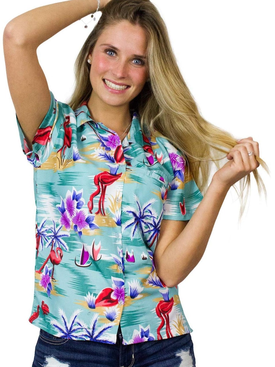 Блуза King Kameha Flamingos, зеленый
Блуза King Kameha Flamingos, зеленый