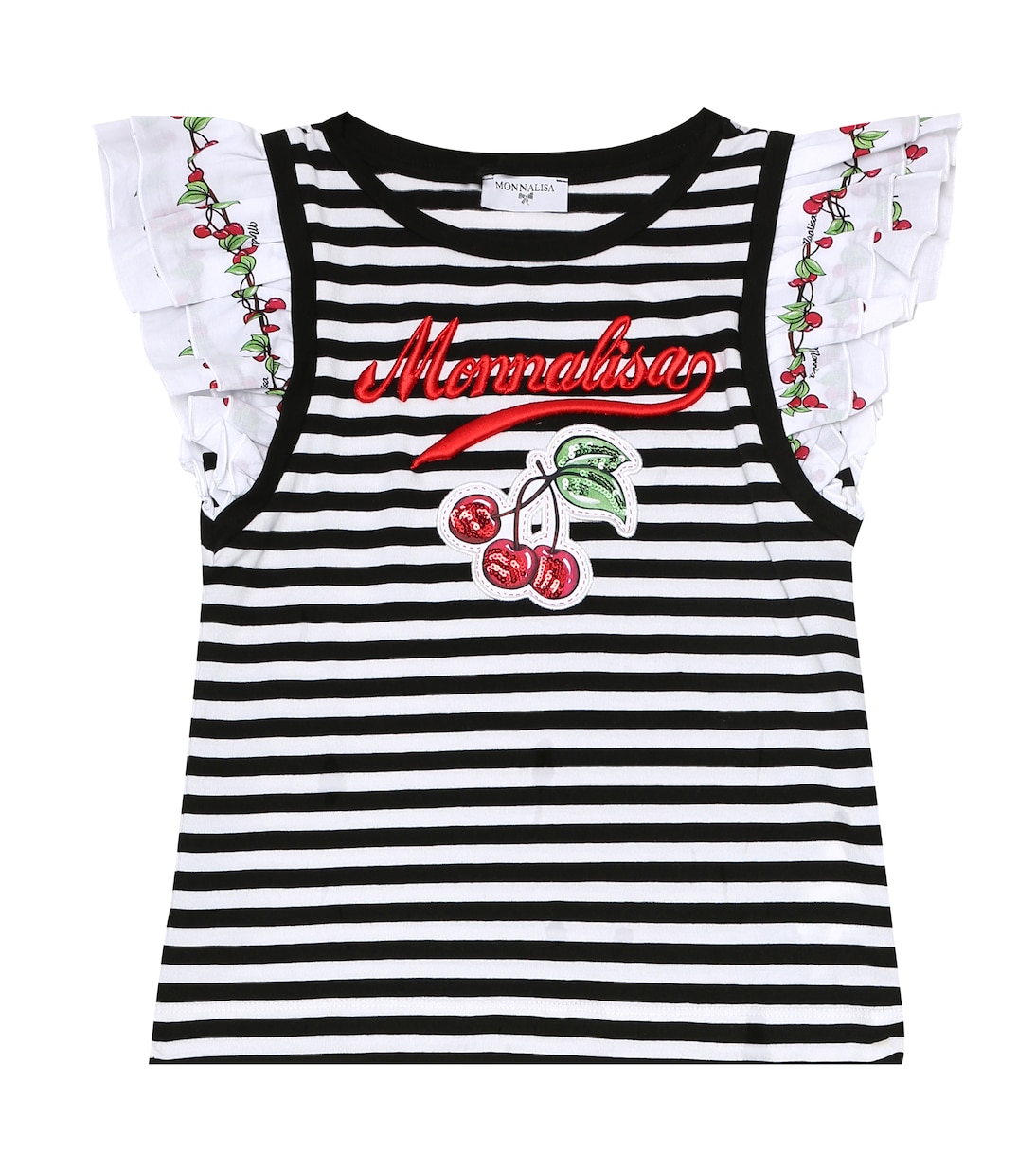 Футболка из эластичного хлопка в полоску Monnalisa, White Black
Футболка из эластичного хлопка в полоску Monnalisa, White Black