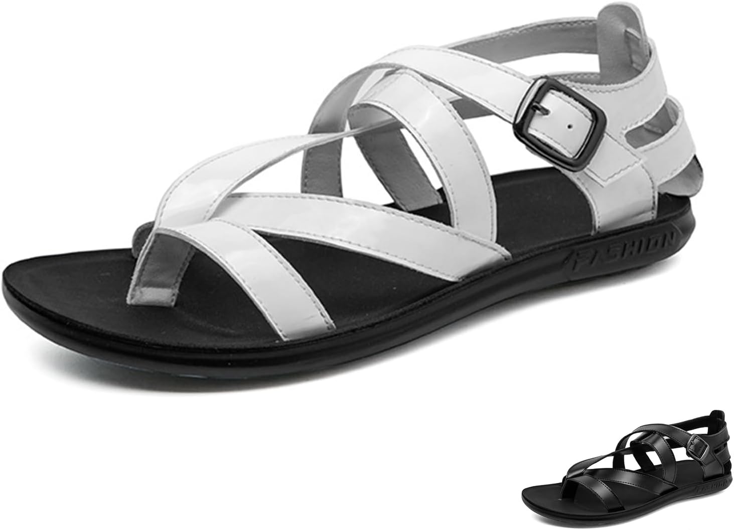 Мужские кожаные босоножки с ремешками-гладиаторами, летние повседневные с перекрестными ремешками, низкие римские сандалии, удобные регулируемые сандалии на щиколотке для улицы и пляжа Zeberfi, белый
Мужские кожаные босоножки с ремешками-гладиаторами, летние повседневные с перекрестными ремешками, низкие римские сандалии, удобные регулируемые сандалии на щиколотке для улицы и пляжа Zeberfi, белый