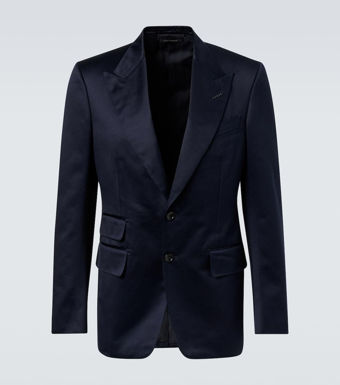 Пиджак из хлопкового сатина Shelton Tom Ford, темно-синий
Пиджак из хлопкового сатина Shelton Tom Ford, темно-синий