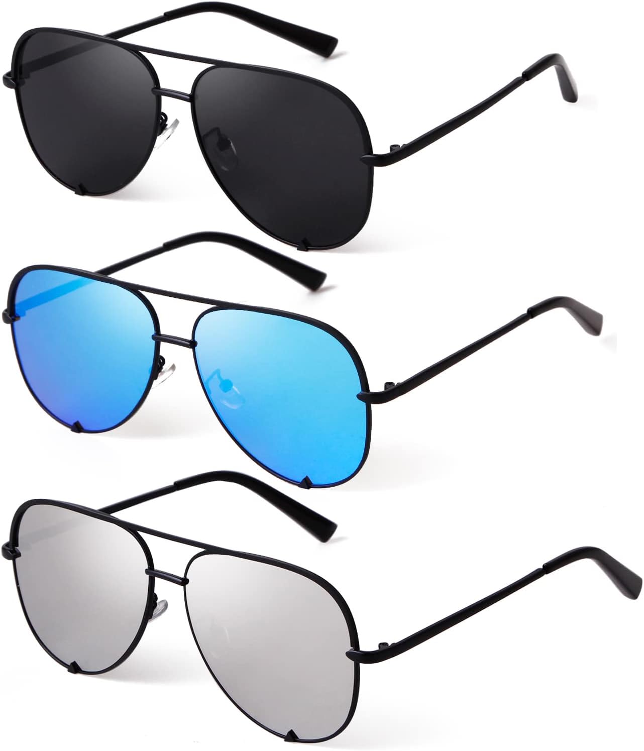 Солнцезащитные очки-авиаторы SORVINO большого размера для женщин и мужчин, модные, в стиле ретро, объемные, черные, с эффектом потертости, классическая защита от УФ-излучения, Black+blue+silver
Солнцезащитные очки-авиаторы SORVINO большого размера для женщин и мужчин, модные, в стиле ретро, объемные, черные, с эффектом потертости, классическая защита от УФ-излучения, Black+blue+silver