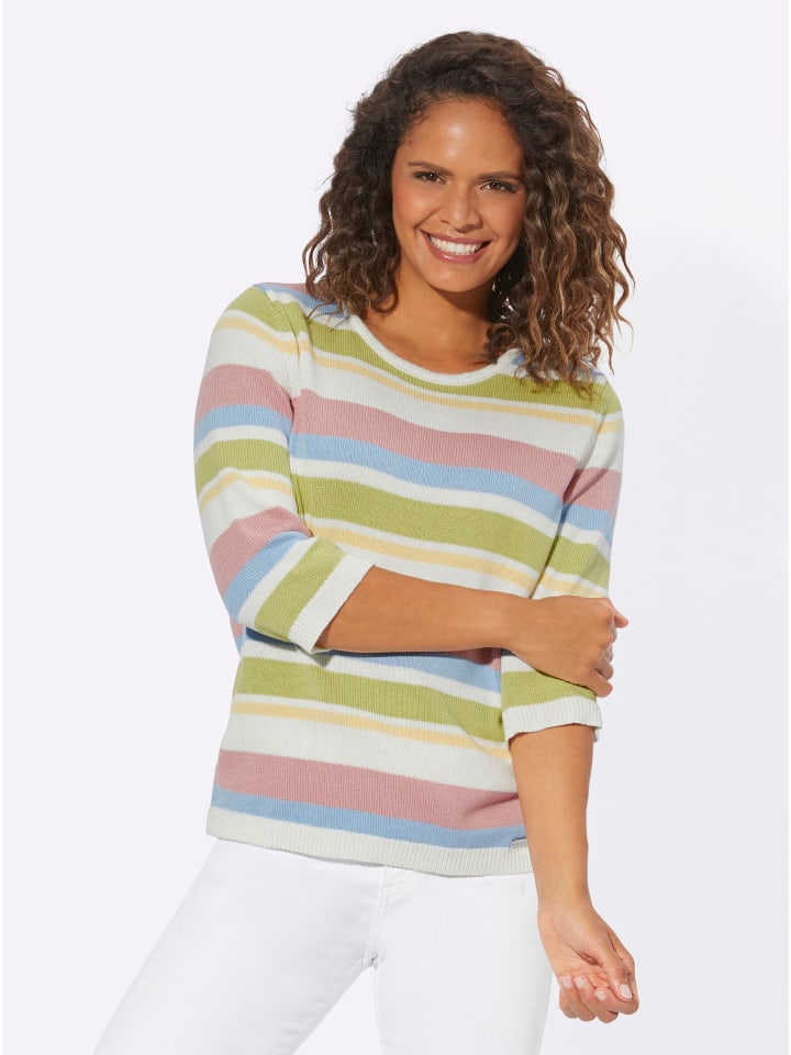 Свитер с рукавами 3/4 в полоску цвета гортензии и экрю WITT WEIDEN
Свитер с рукавами 3/4 в полоску цвета гортензии и экрю WITT WEIDEN