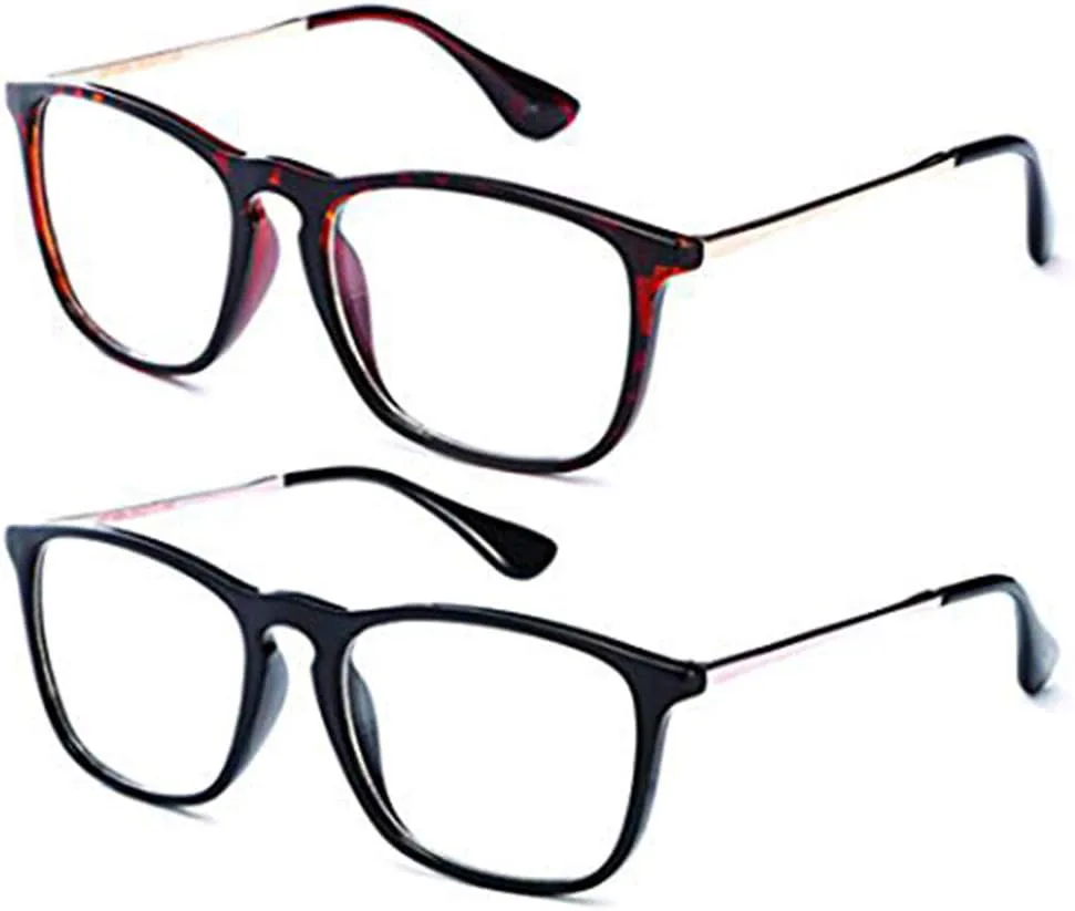 Newbee Fashion - Классические унисекс модные очки и солнцезащитные очки с прозрачными линзами и функцией вспышки Newbee Fashion Clear Lens, 2 Pack Black & Tortoise
Newbee Fashion - Классические унисекс модные очки и солнцезащитные очки с прозрачными линзами и функцией вспышки Newbee Fashion Clear Lens, 2 Pack Black & Tortoise