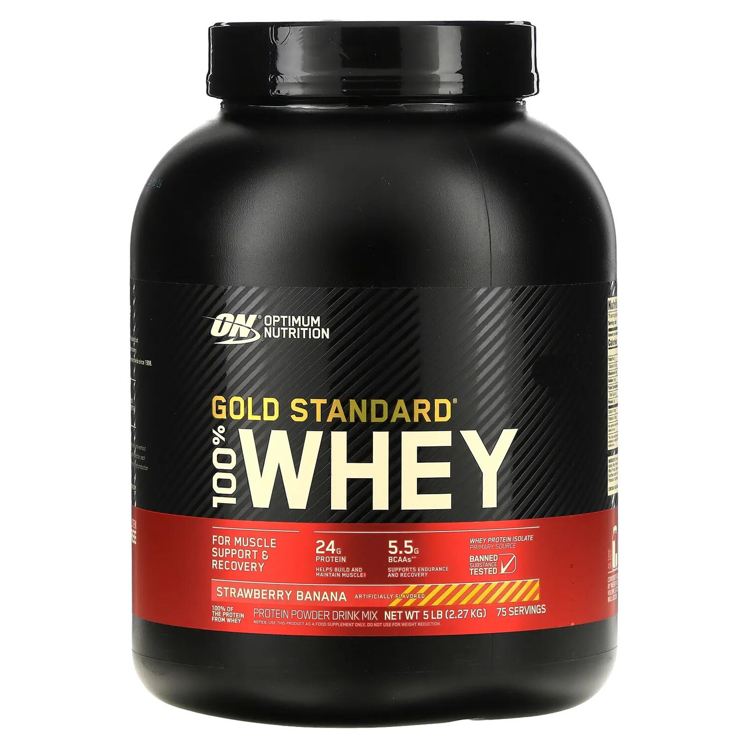 Optimum Nutrition Золотой стандарт 100% сыворотка клубника и банан 5 фунтов (2,27 kg)
Optimum Nutrition Золотой стандарт 100% сыворотка клубника и банан 5 фунтов (2,27 kg)