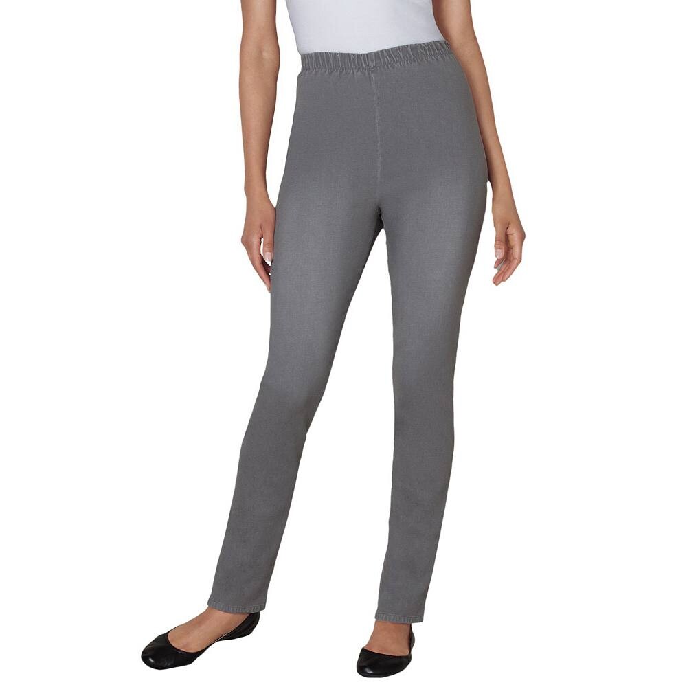 Женские джинсовые джеггинсы Fineline больших размеров для женщин Woman Within, цвет Grey Denim 
Женские джинсовые джеггинсы Fineline больших размеров для женщин Woman Within, цвет Grey Denim