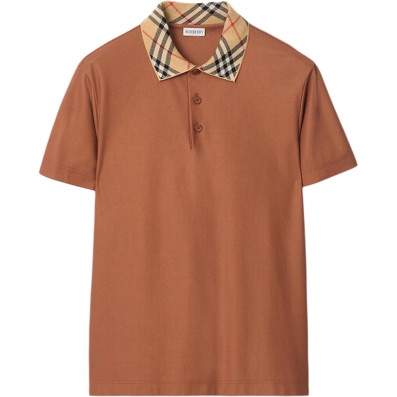 Хлопковая поло с воротником-стойкой Burberry, ginger коричневый
Хлопковая поло с воротником-стойкой Burberry, ginger коричневый