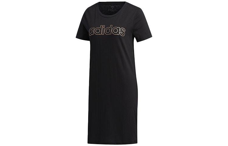 Платье с короткими рукавами женское черное Adidas
Платье с короткими рукавами женское черное Adidas