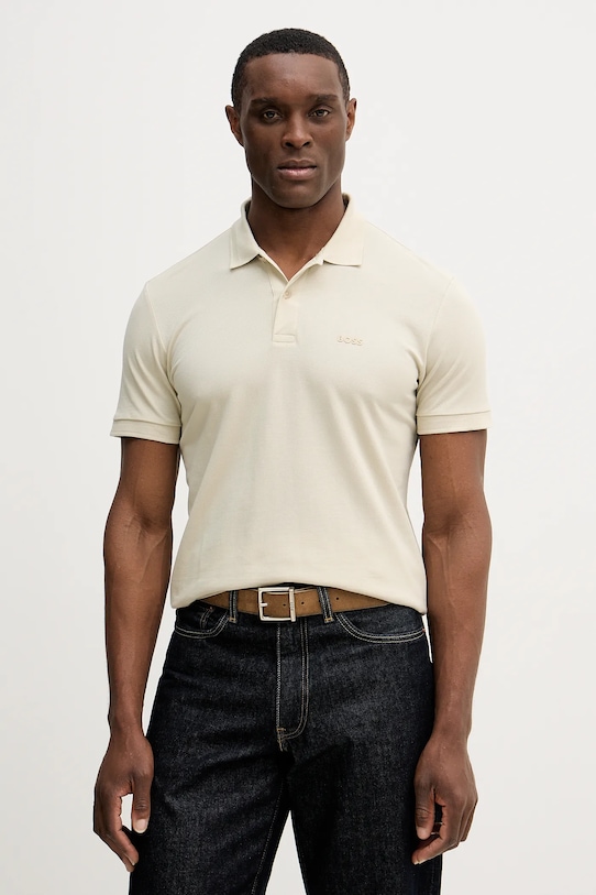 Хлопковая рубашка-поло pio 1 BOSS Green, бежевый
Хлопковая рубашка-поло pio 1 BOSS Green, бежевый