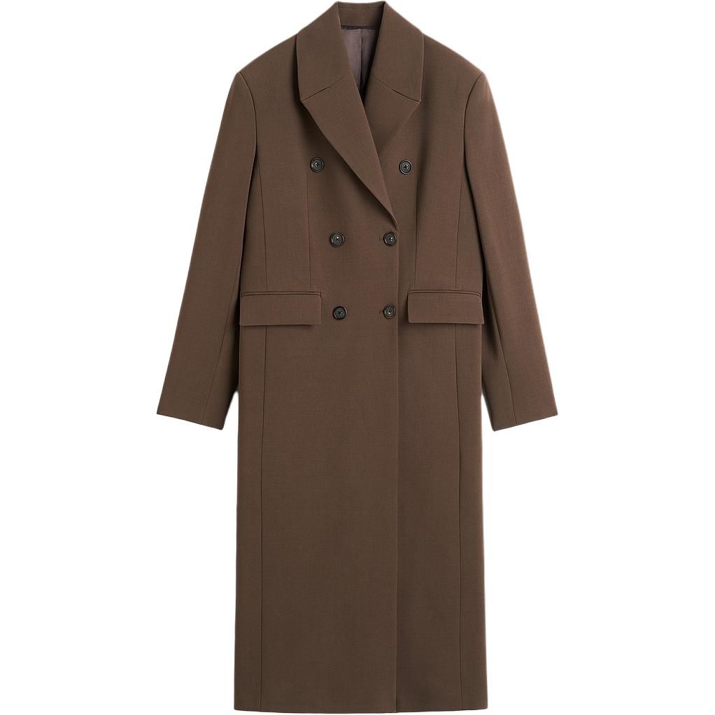 Двубортное пальто миди TOTEME, Коричневый Барк
Двубортное пальто миди TOTEME, Коричневый Барк