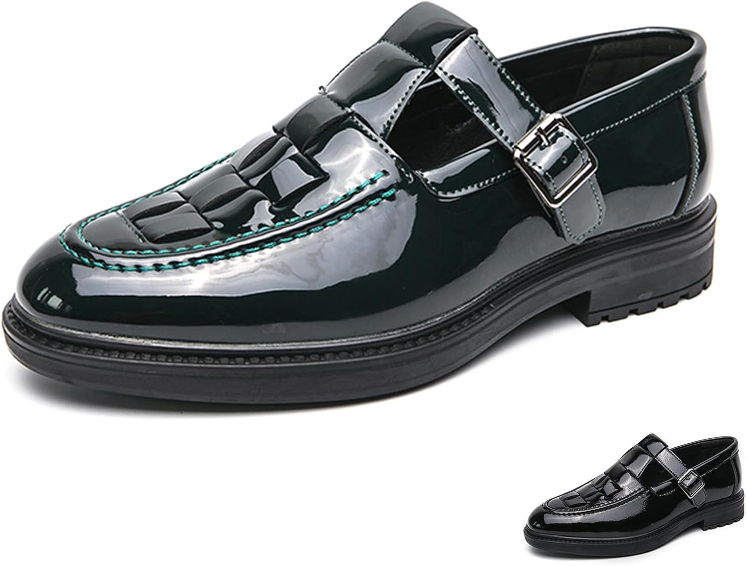 Мужские лоферы с монк-ремнем из лакированной кожи, модные классические, с круглым носком, низкие, на шнуровке, ольстерские, бизнес-кэжуал, удобные формальные туфли Glbdu, зеленый
Мужские лоферы с монк-ремнем из лакированной кожи, модные классические, с круглым носком, низкие, на шнуровке, ольстерские, бизнес-кэжуал, удобные формальные туфли Glbdu, зеленый