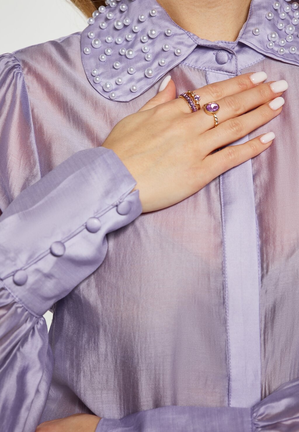 Блузка на пуговицах faina, фиолетовый
Блузка на пуговицах faina, фиолетовый