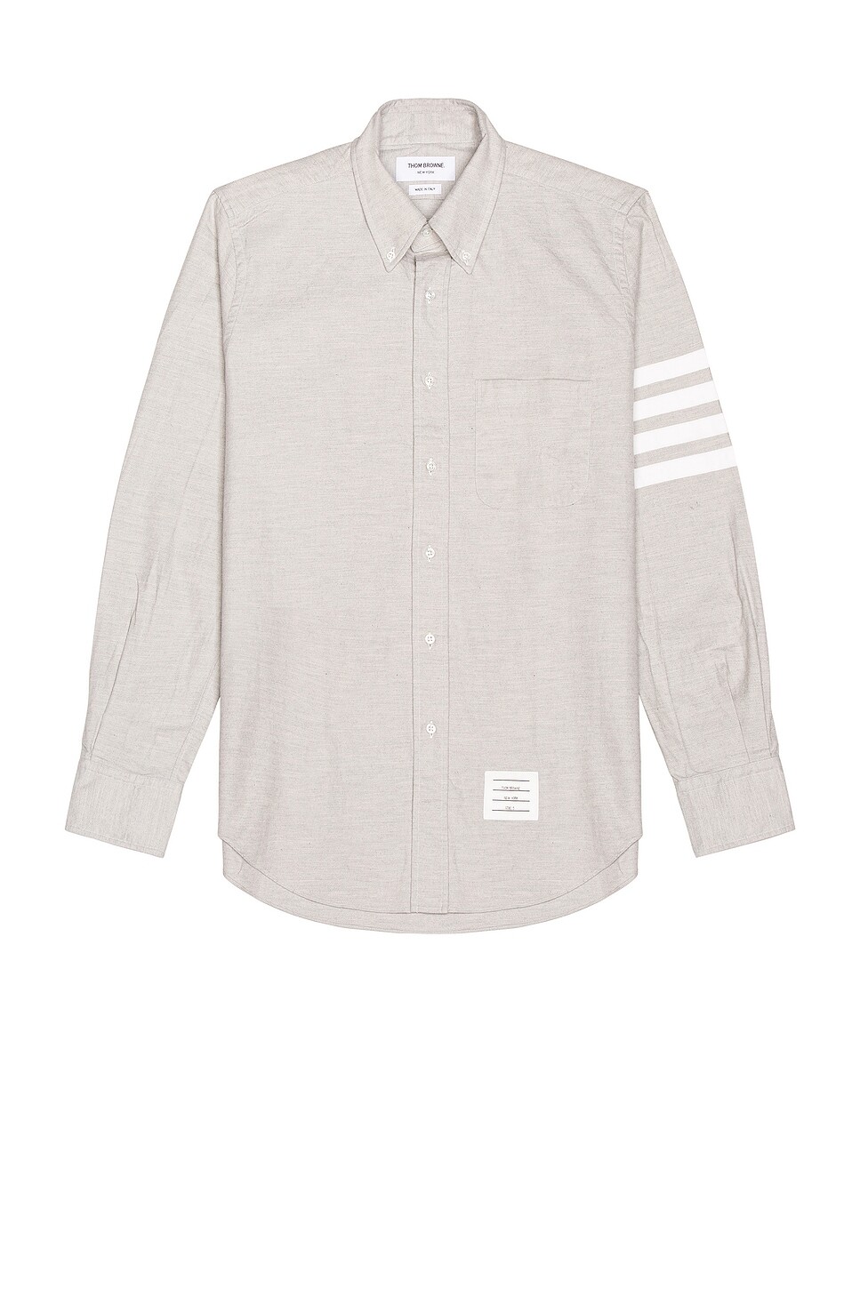 Рубашка прямого кроя с 4 полосками Thom Browne, цвет Medium Grey
Рубашка прямого кроя с 4 полосками Thom Browne, цвет Medium Grey