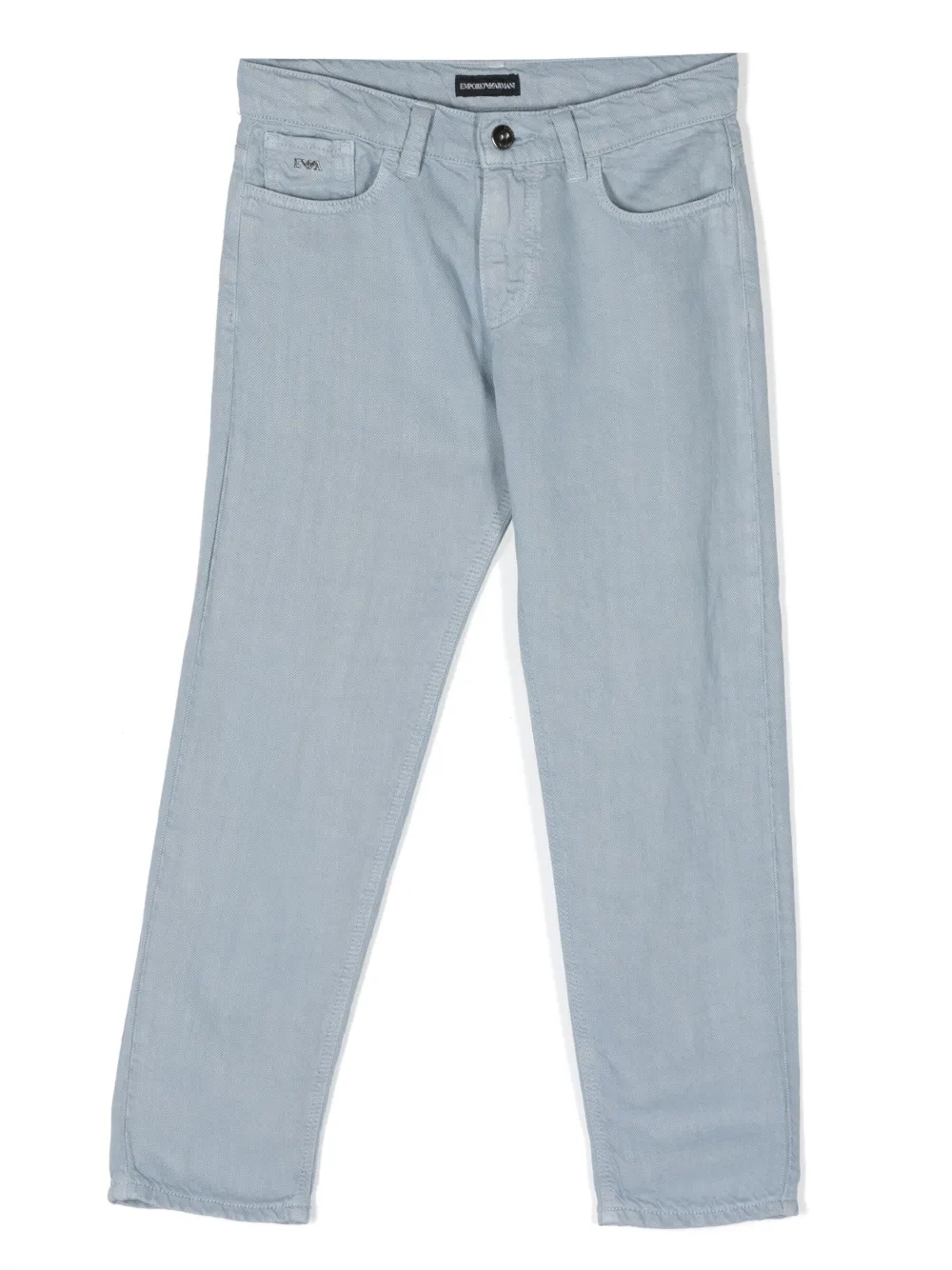Джинсы с логотипом Emporio Armani Kids, синий
Джинсы с логотипом Emporio Armani Kids, синий