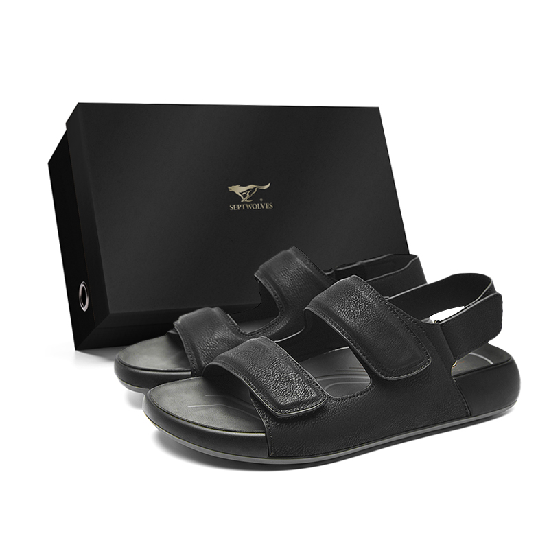 SEPTWOLVES Пляжные сандалии мужские, черно-коричневые
SEPTWOLVES Пляжные сандалии мужские, черно-коричневые