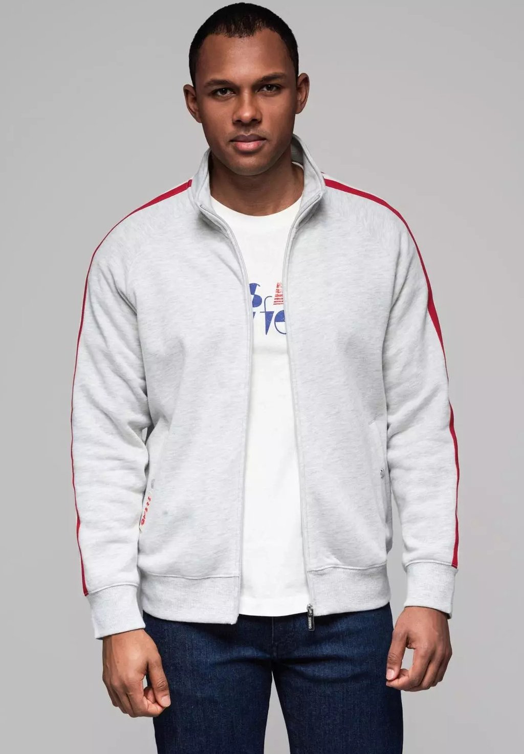 Толстовка на молнии Ombre, светло-серый 
Толстовка на молнии Ombre, светло-серый