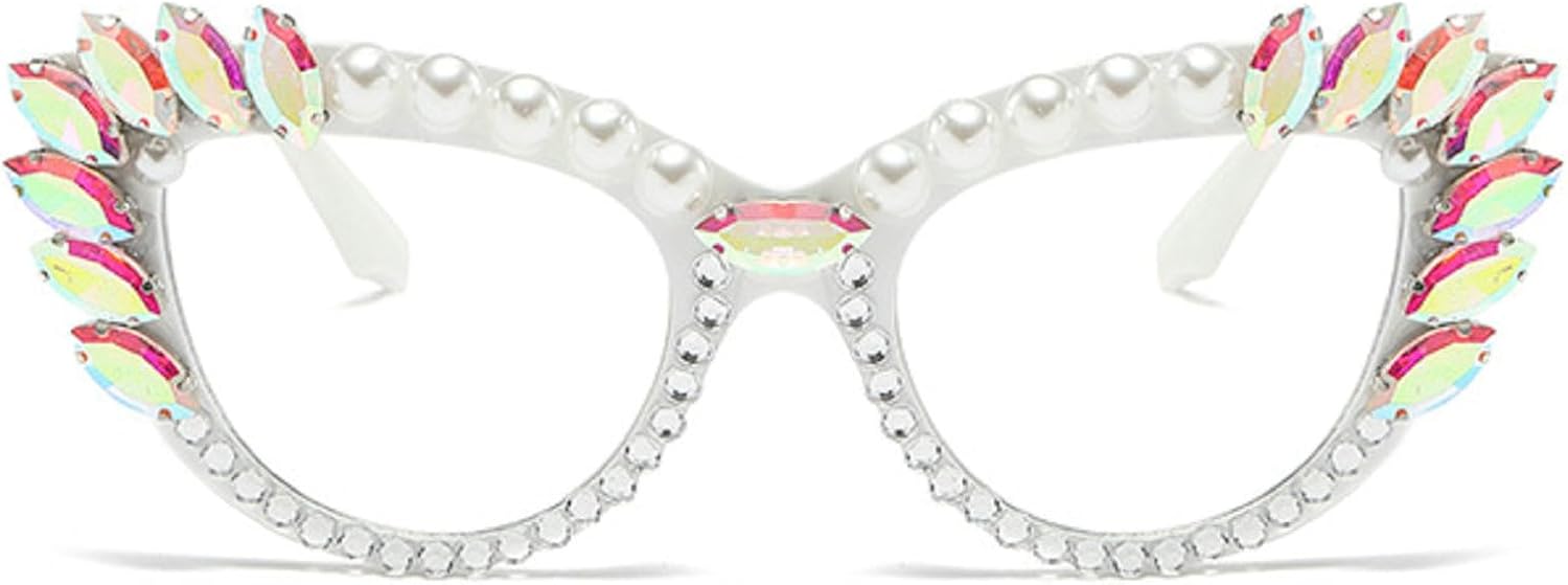 Солнцезащитные очки «кошачий глаз» с разноцветными бриллиантами, модные женские солнцезащитные очки с крупными жемчужными стразами, стильные женские солнцезащитные очки для вечеринок mincl, White&clear
Солнцезащитные очки «кошачий глаз» с разноцветными бриллиантами, модные женские солнцезащитные очки с крупными жемчужными стразами, стильные женские солнцезащитные очки для вечеринок mincl, White&clear