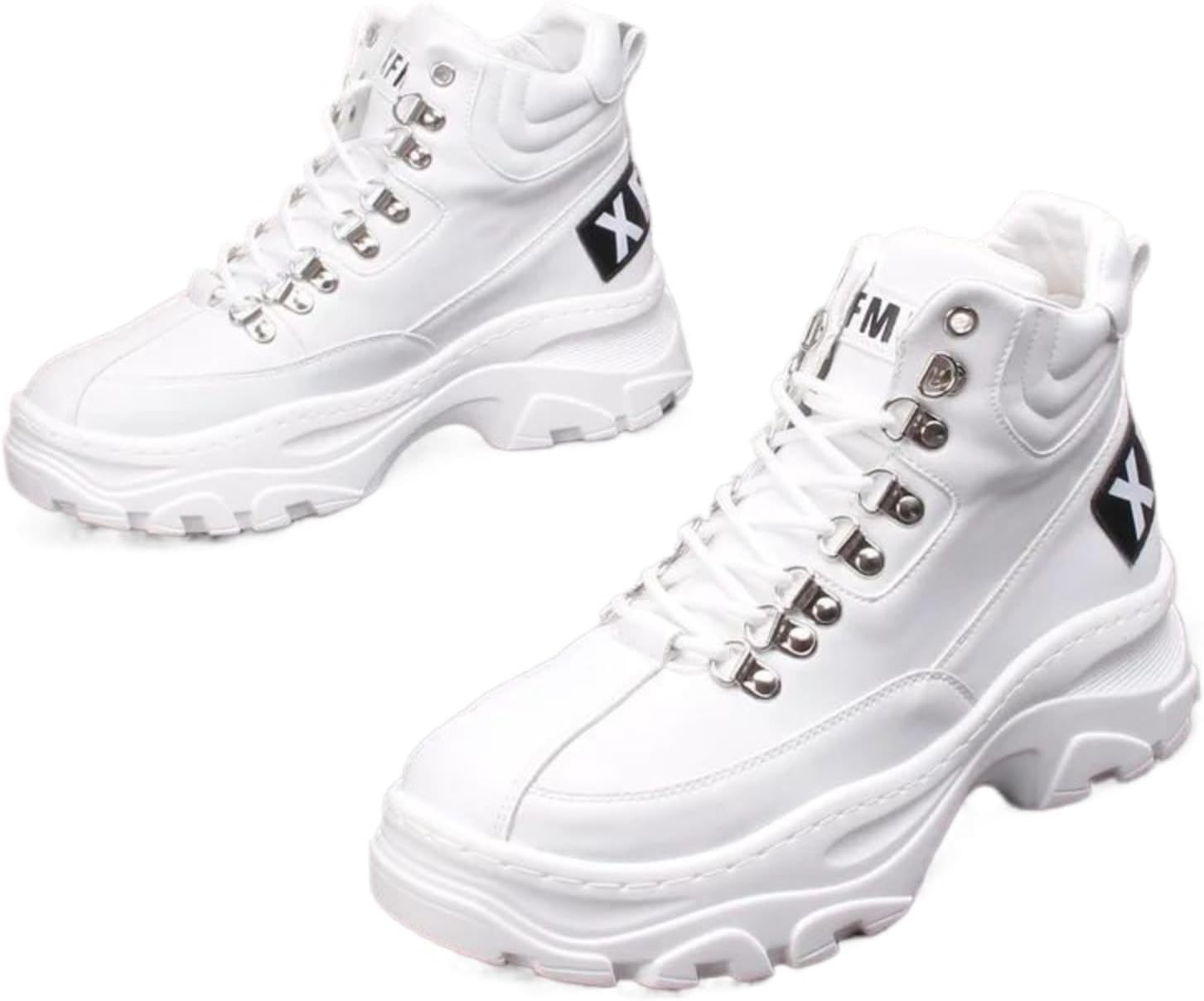 Мужские белые высокие кеды на платформе, увеличивающие рост, модные спортивные туфли на шнуровке с толстой амортизирующей подошвой для повседневной носки и уличного стиля Azttoztto
Мужские белые высокие кеды на платформе, увеличивающие рост, модные спортивные туфли на шнуровке с толстой амортизирующей подошвой для повседневной носки и уличного стиля Azttoztto